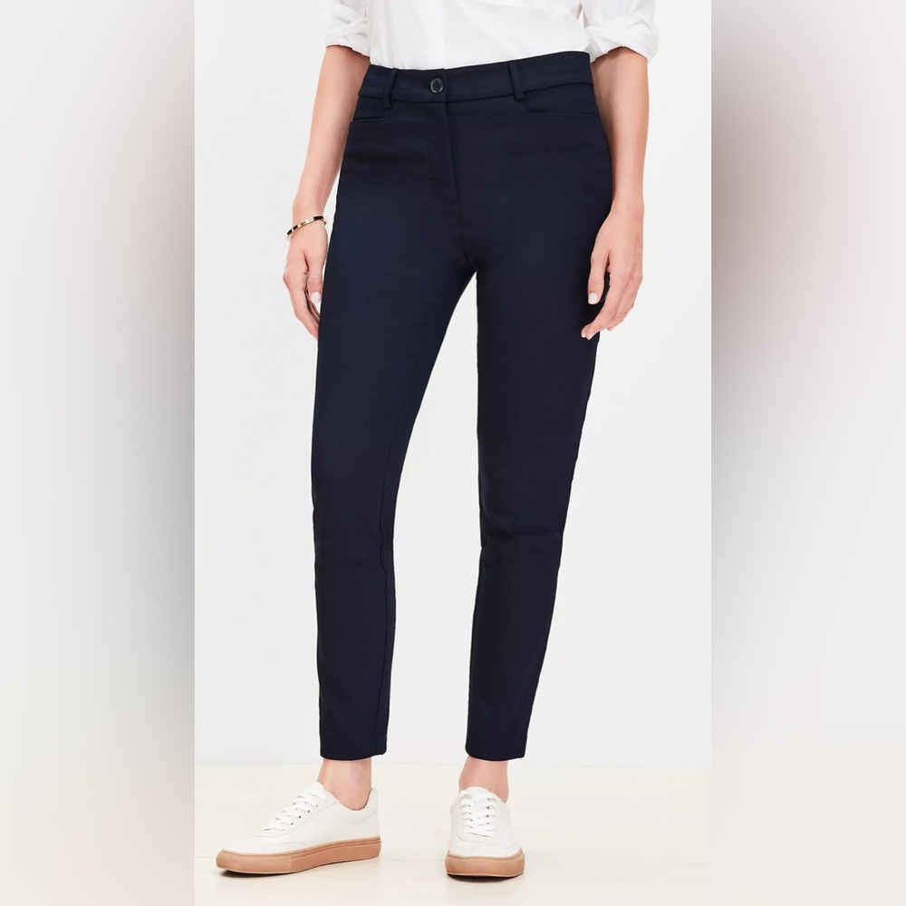 Loft Sutton Skinny Pant, Navy, 00T/00 Tall